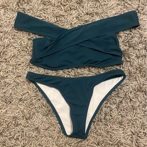 cute dark green-blue swimsuit